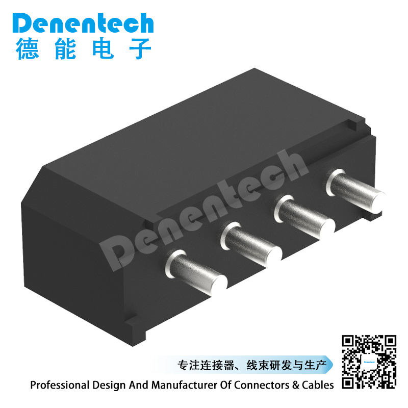 Denentech 大4P单排180度(实心针) 5.08mmWafer胶壳端子 接插件 插板连接器